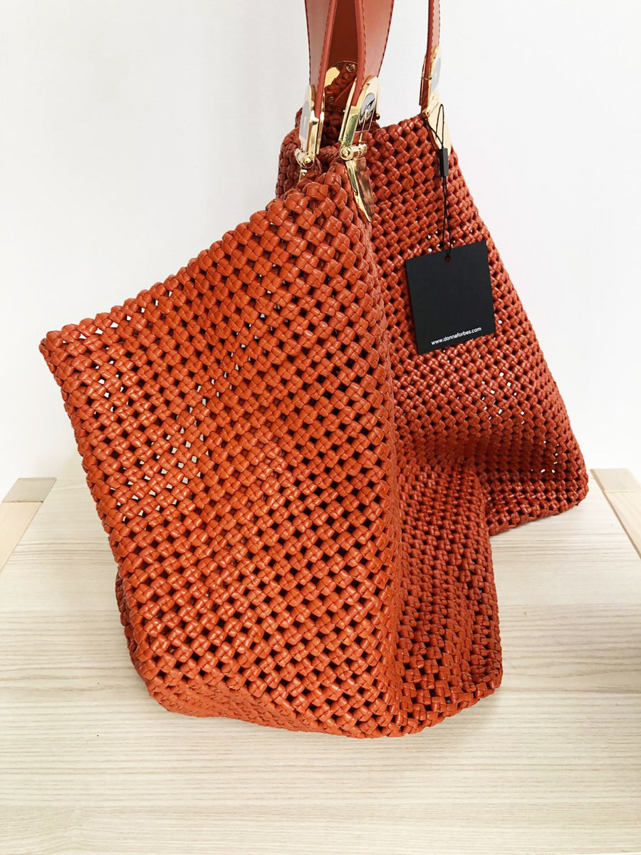 Donna Forbes Woven Mesh Tote Bag