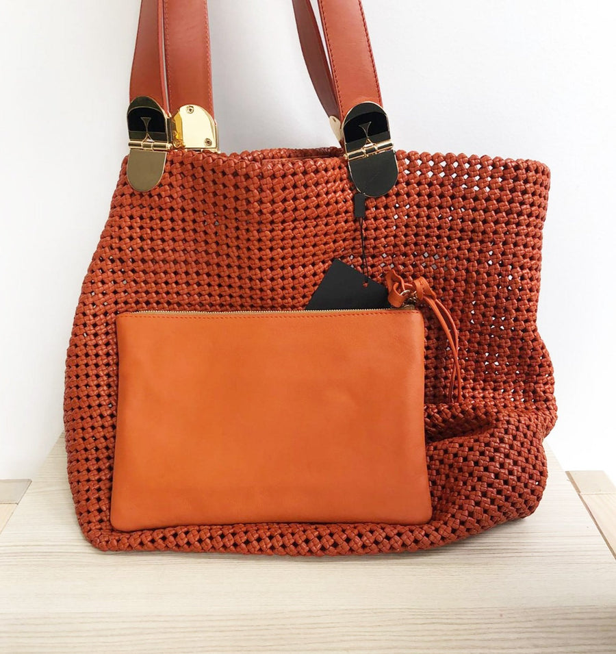 Donna Forbes Woven Mesh Tote Bag