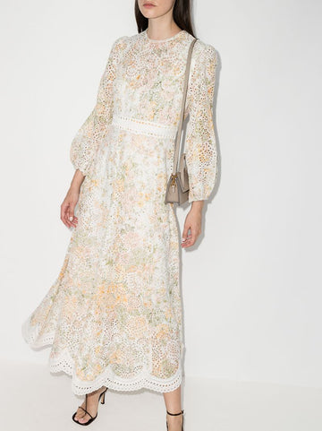 RENT Zimmermann Amelie Broderie Midi Dress from $538