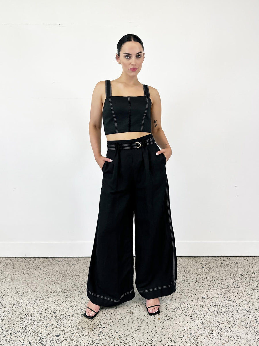 Aje Linen Crop & Pants Set